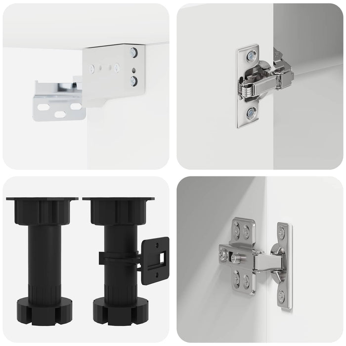 Unitate de bucătărie LUCCA 8 pcs Alb Lemn prelucrat WALTI