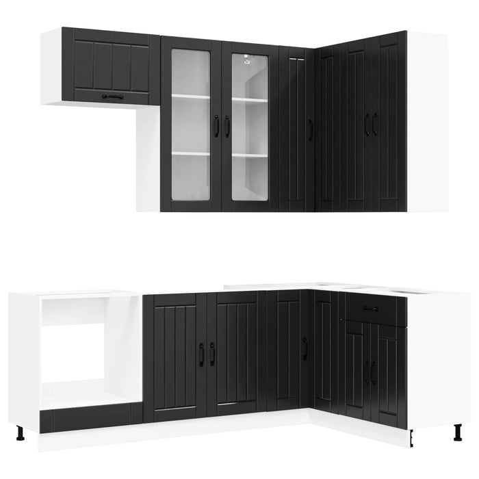 Unitate de bucătărie LUCCA 8 pcs Negru Lemn prelucrat - WALTI WALTI