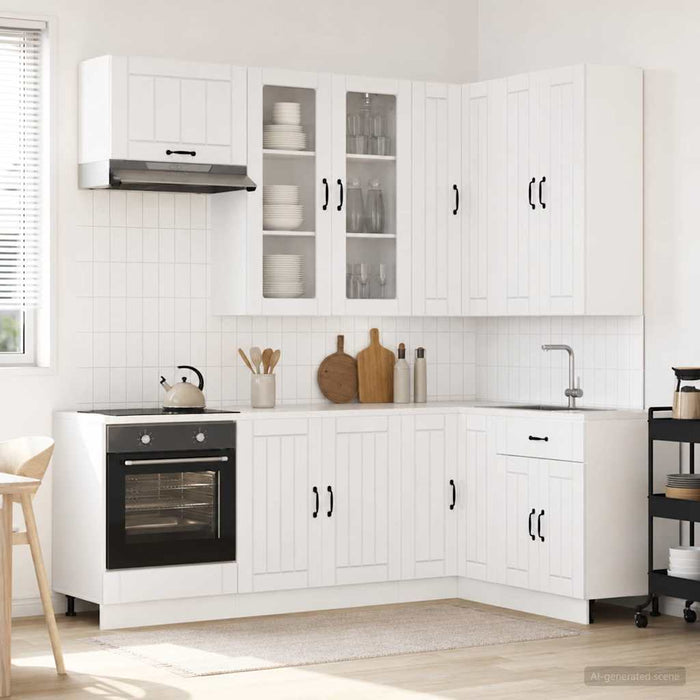Unitate de bucătărie LUCCA 8 pcs Alb foarte lucios - WALTI WALTI