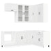 Unitate de bucătărie LUCCA 8 pcs Alb foarte lucios - WALTI WALTI