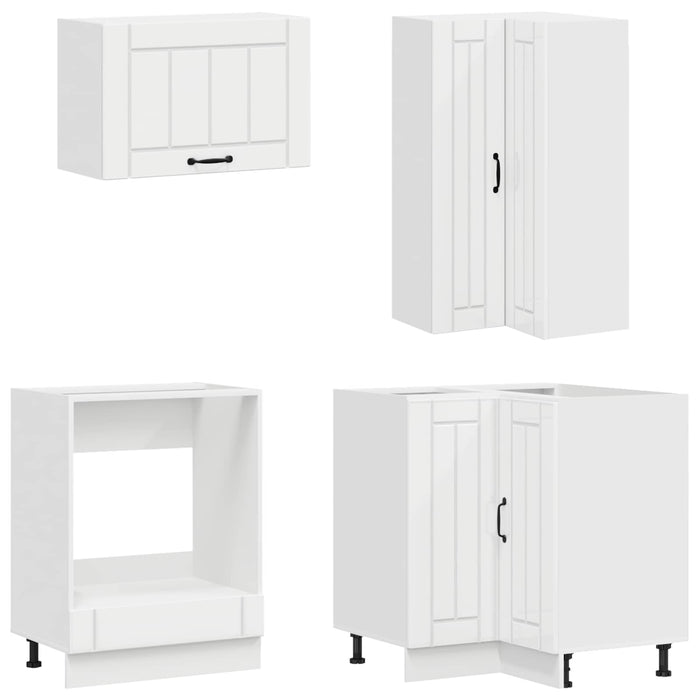 Unitate de bucătărie LUCCA 8 pcs Alb foarte lucios - WALTI WALTI