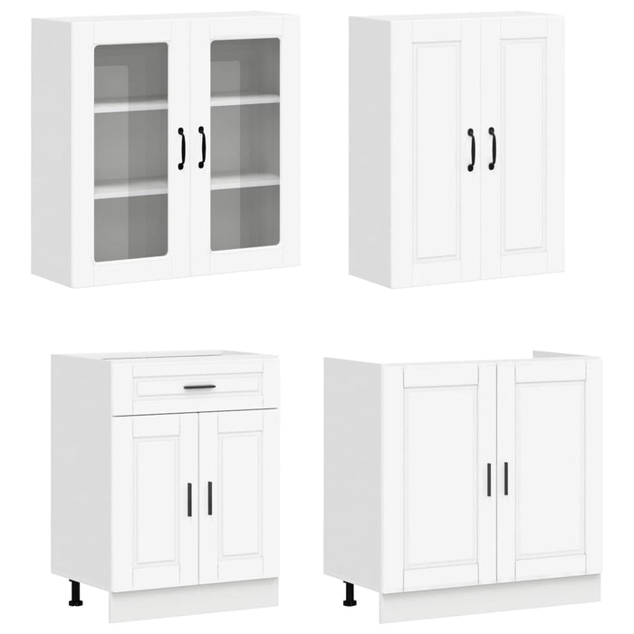 Unitate de bucătărie PORTO 8 pcs Alb Lemn prelucrat WALTI