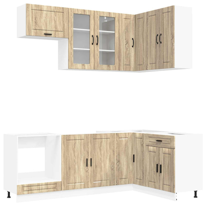 Unitate de bucătărie PORTO 8 pcs Stejar Sonoma Lemn prelucrat WALTI