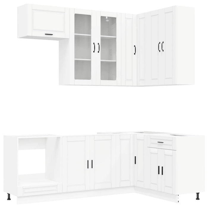 Unitate de bucătărie PORTO 8 pcs Alb Lemn prelucrat WALTI