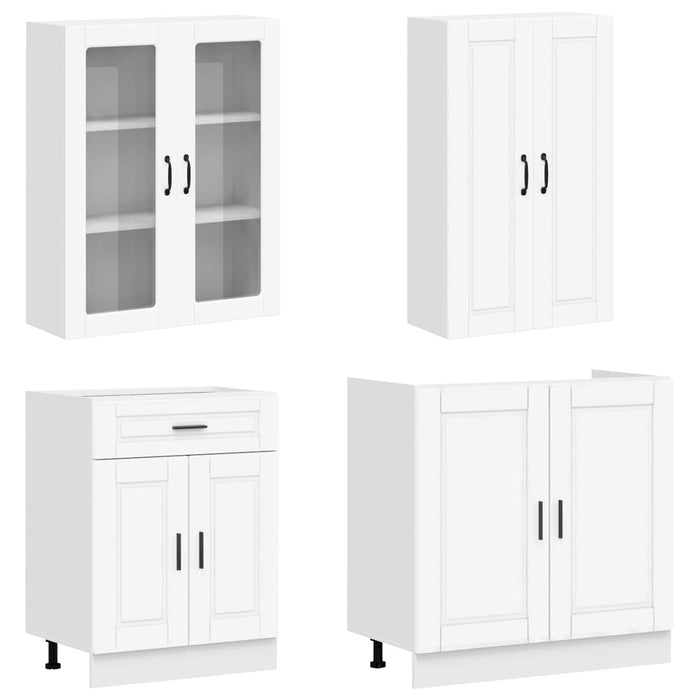 Unitate de bucătărie PORTO 8 pcs Alb Lemn prelucrat WALTI