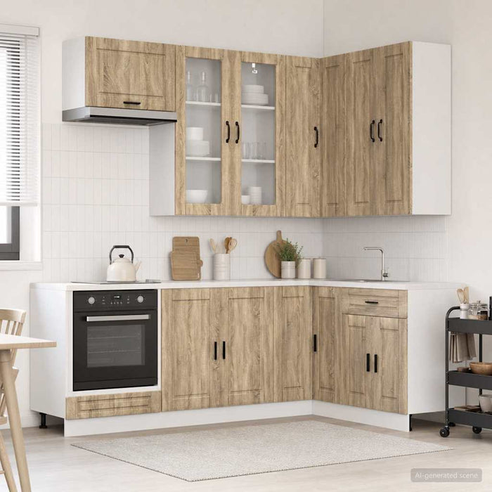 Unitate de bucătărie PORTO 8 pcs Stejar Sonoma Lemn prelucrat WALTI