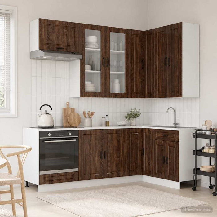 Unitate de bucătărie PORTO 8 pcs Stejar maro Lemn prelucrat WALTI