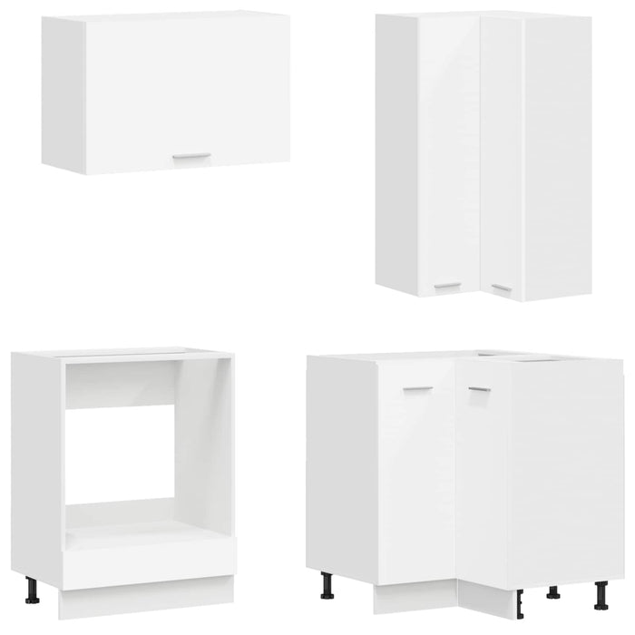 Unitate de bucătărie LYON 8 pcs Alb Lemn prelucrat WALTI