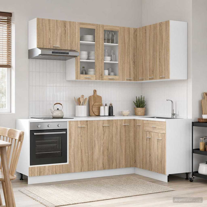 Unitate de bucătărie LYON 8 pcs Stejar Sonoma Lemn prelucrat WALTI