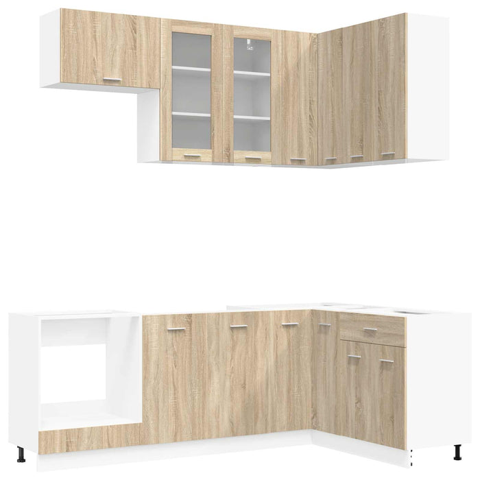 Unitate de bucătărie LYON 8 pcs Stejar Sonoma Lemn prelucrat WALTI