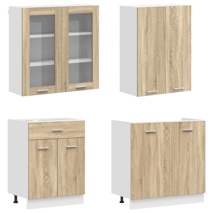 Unitate de bucătărie LYON 8 pcs Stejar Sonoma Lemn prelucrat WALTI