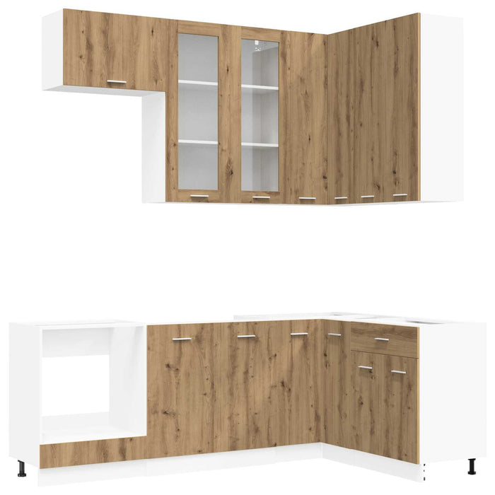 Unitate de bucătărie LYON 8 pcs Stejar Artizanal Lemn prelucrat WALTI