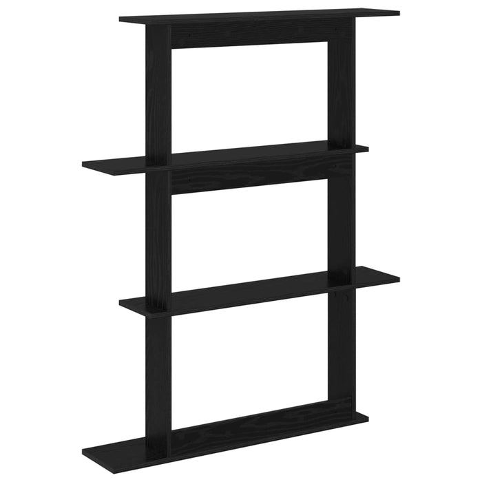 Unitate de Rafturi pe Perete Negru 100 x 20 x 126 cm WALTI