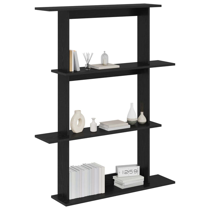 Unitate de Rafturi pe Perete Negru 100 x 20 x 126 cm WALTI