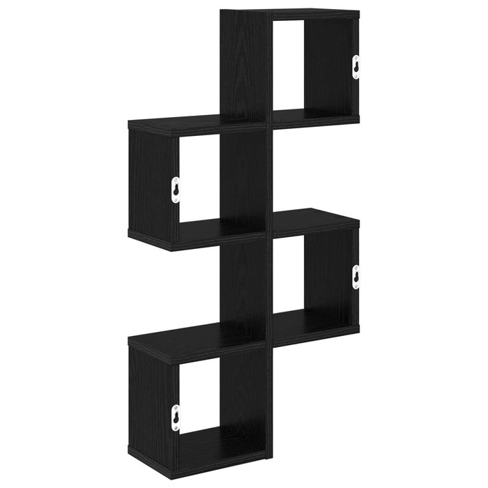 Raft de perete Montare pe perete Negru 39 x 15 x 76 cm WALTI