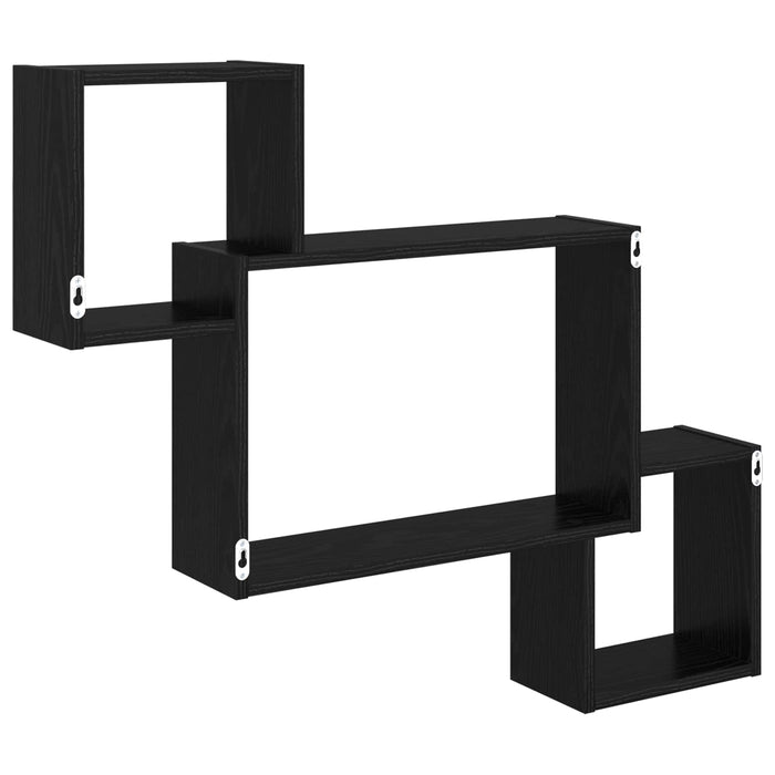Raft de perete Montare pe perete Negru 91,5 x 15 x 76 cm WALTI