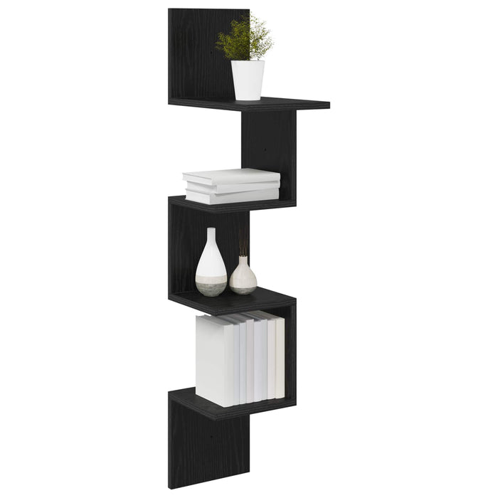 Raft de perete Montare pe perete Negru 32 x 21 x 107 cm WALTI