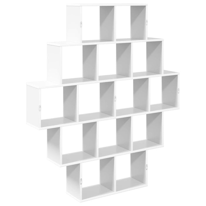 Raft de perete Alb 120 x 20 x 136 cm Lemn prelucrat - WALTI WALTI