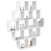 Raft de perete Alb 120 x 20 x 136 cm Lemn prelucrat - WALTI WALTI