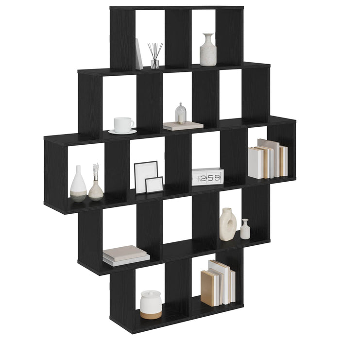 Raft de perete Stejar Negru 120 x 20 x 136 cm Lemn prelucrat - WALTI WALTI