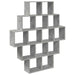 Raft de perete Gri Beton 120 x 20 x 136 cm Lemn prelucrat - WALTI WALTI