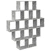 Raft de perete Gri Beton 120 x 20 x 136 cm Lemn prelucrat - WALTI WALTI