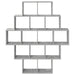 Raft de perete Gri Beton 120 x 20 x 136 cm Lemn prelucrat - WALTI WALTI