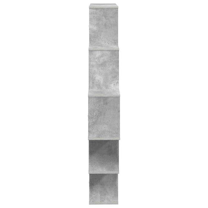 Raft de perete Gri Beton 120 x 20 x 136 cm Lemn prelucrat - WALTI WALTI