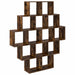 Raft de perete Stejar fumuriu 120 x 20 x 136 cm Lemn prelucrat - WALTI WALTI