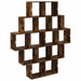 Raft de perete Stejar fumuriu 120 x 20 x 136 cm Lemn prelucrat - WALTI WALTI