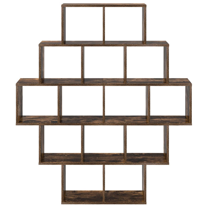 Raft de perete Stejar fumuriu 120 x 20 x 136 cm Lemn prelucrat - WALTI WALTI