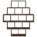 Raft de perete Stejar fumuriu 120 x 20 x 136 cm Lemn prelucrat - WALTI WALTI