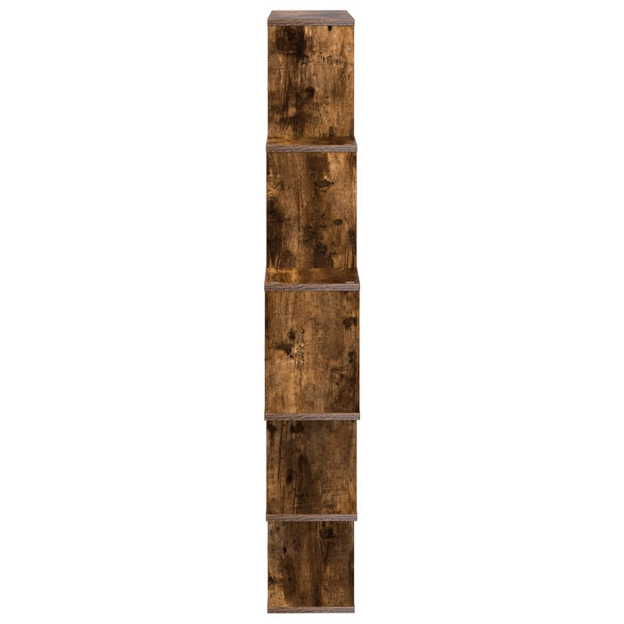 Raft de perete Stejar fumuriu 120 x 20 x 136 cm Lemn prelucrat - WALTI WALTI