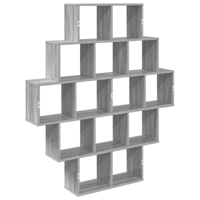 Raft de perete Sonoma gri 120 x 20 x 136 cm Lemn prelucrat - WALTI WALTI