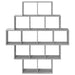 Raft de perete Sonoma gri 120 x 20 x 136 cm Lemn prelucrat - WALTI WALTI