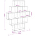 Raft de perete Sonoma gri 120 x 20 x 136 cm Lemn prelucrat - WALTI WALTI