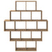 Raft de perete Stejar Artizanal 120 x 20 x 136 cm - WALTI WALTI