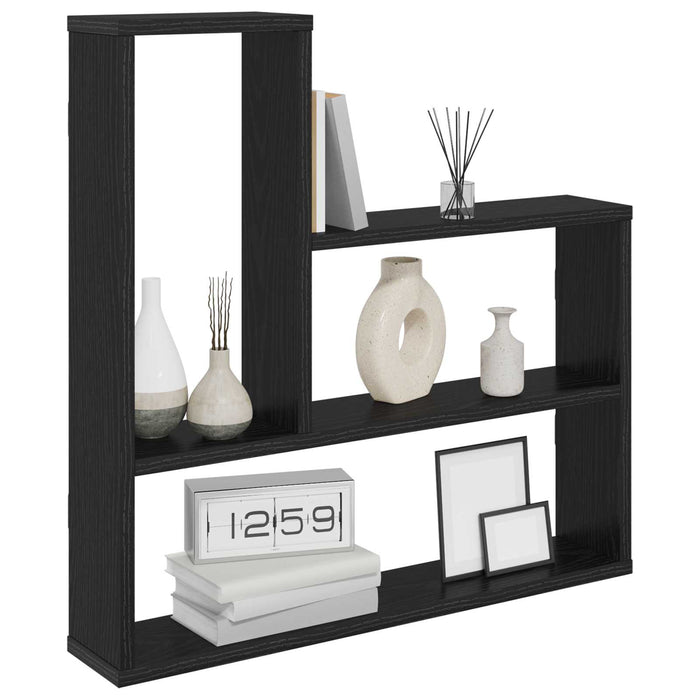 Raft de perete Stejar Negru 60 x 11 x 60 cm Lemn prelucrat - WALTI WALTI
