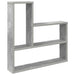 Raft de perete Gri Beton 60 x 11 x 60 cm Lemn prelucrat - WALTI WALTI
