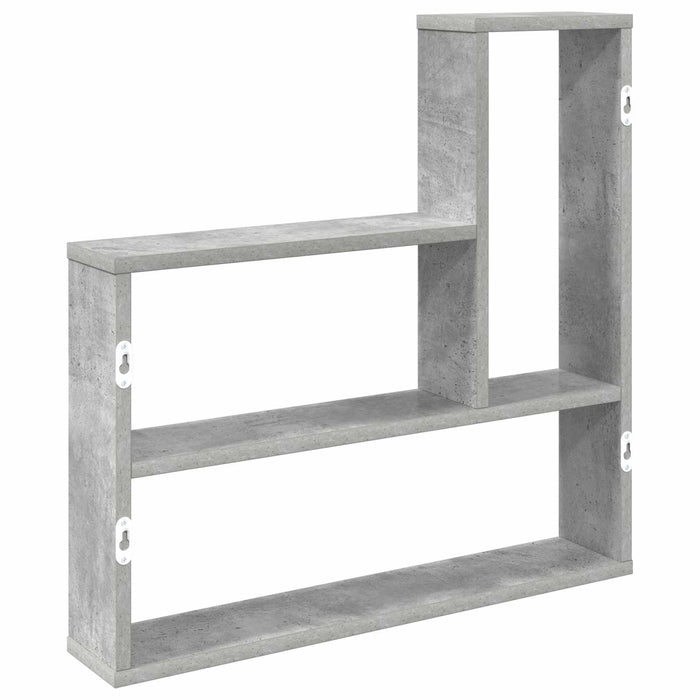 Raft de perete Gri Beton 60 x 11 x 60 cm Lemn prelucrat - WALTI WALTI