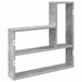 Raft de perete Gri Beton 60 x 11 x 60 cm Lemn prelucrat - WALTI WALTI