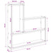 Raft de perete Stejar Artizanal 60 x 11 x 60 cm Lemn prelucrat - WALTI WALTI