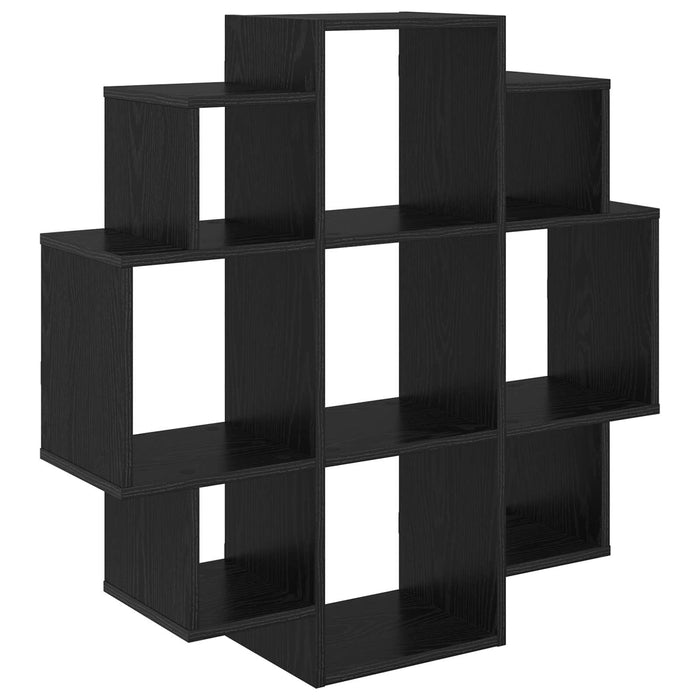 Raft de perete Stejar Negru 90 x 25 x 90 cm Lemn prelucrat - WALTI WALTI