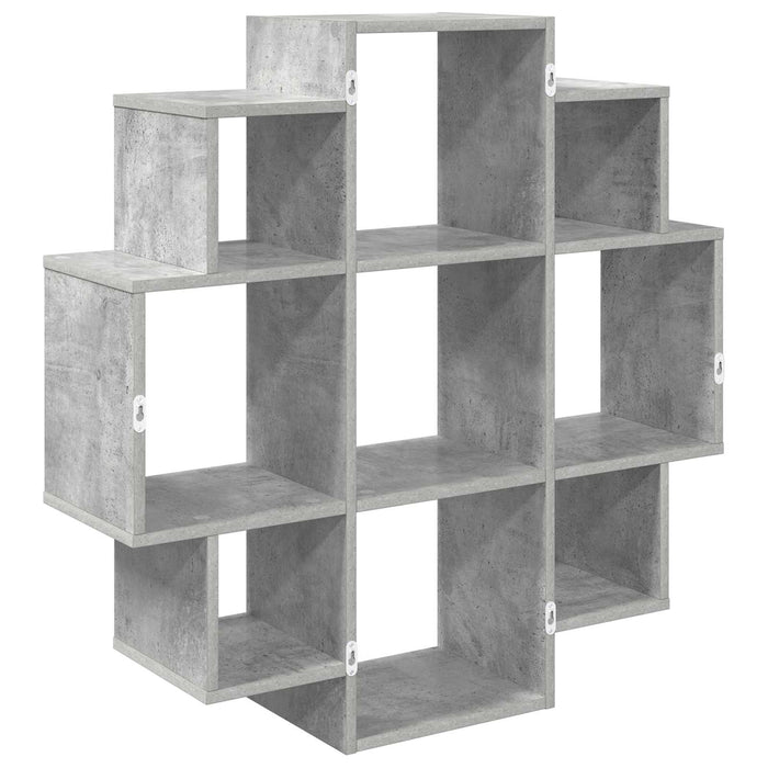 Raft de perete Gri Beton 90 x 25 x 90 cm Lemn prelucrat - WALTI WALTI