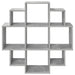 Raft de perete Gri Beton 90 x 25 x 90 cm Lemn prelucrat - WALTI WALTI