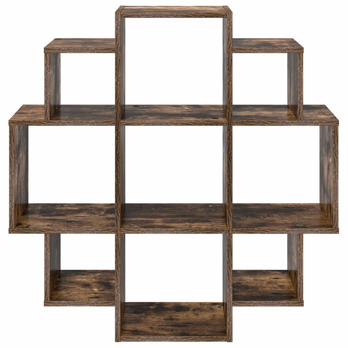 Raft de perete Stejar fumuriu 90 x 25 x 90 cm Lemn prelucrat - WALTI WALTI