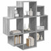 Raft de perete Sonoma gri 90 x 25 x 90 cm Lemn prelucrat - WALTI WALTI
