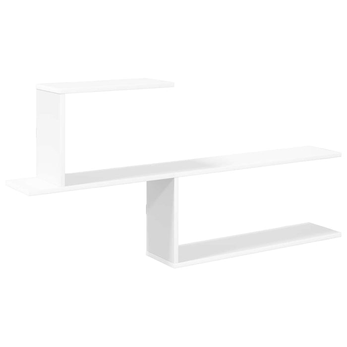 Raft de perete Alb 122 x 18 x 60 cm Lemn prelucrat - WALTI WALTI