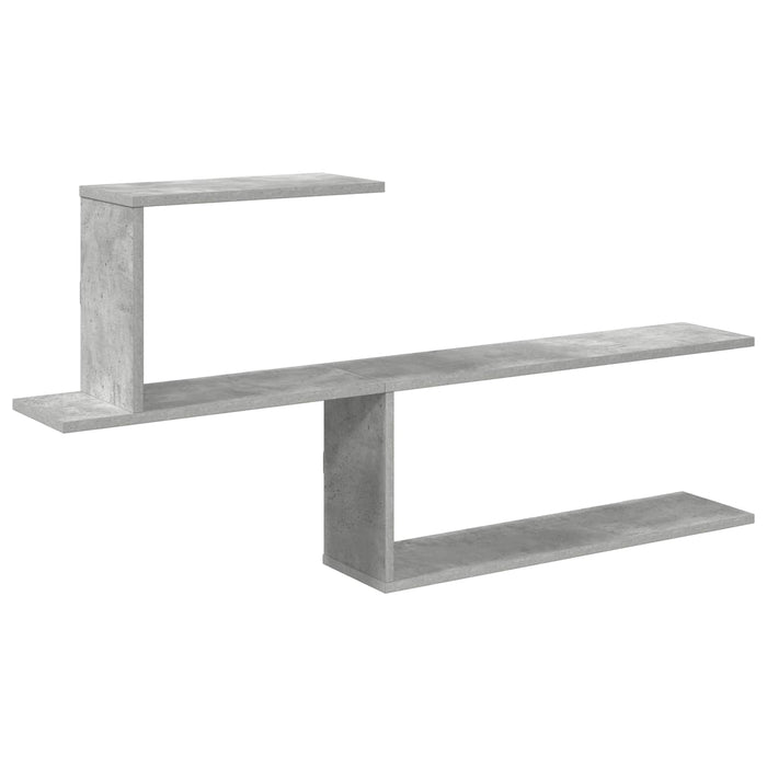 Raft de perete Gri Beton 122 x 18 x 60 cm Lemn prelucrat - WALTI WALTI