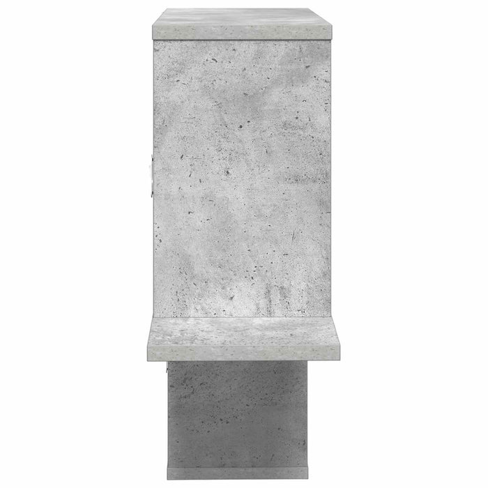 Raft de perete Gri Beton 122 x 18 x 60 cm Lemn prelucrat - WALTI WALTI